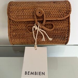 BEMBIEN Woven Rattan Lily Crossbody Bag